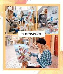 img 1 attached to 🎨 Набор для живописи по номерам Sooyinpaint - для начинающих взрослых, велосипед и цветы, ручная работа, идеально для детей - украшение для дома, картина для стен в гостиной или спальне (15,7х19,6 дюйма)