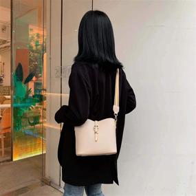 img 2 attached to Stylish and Practical Crossbody Bucket Bag for Women: Zipper Closure, Adjustable Wide Strap