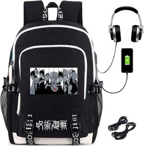 img 3 attached to Roffatide Backpack Schoolbag Rucksack Headphone Laptop Accessories