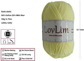 img 1 attached to 🧶 LovLim Crochet Yarn: 10x50g Soft Cotton Skeins, 1200+ Yards - Perfect Starter Kit for Crochet & Knitting with Free Patterns (Pastel)