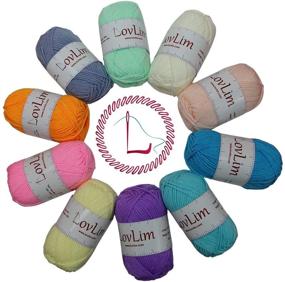 img 4 attached to 🧶 LovLim Crochet Yarn: 10x50g Soft Cotton Skeins, 1200+ Yards - Perfect Starter Kit for Crochet & Knitting with Free Patterns (Pastel)