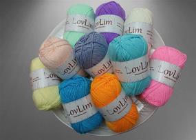 img 3 attached to 🧶 LovLim Crochet Yarn: 10x50g Soft Cotton Skeins, 1200+ Yards - Perfect Starter Kit for Crochet & Knitting with Free Patterns (Pastel)