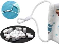 🔒 cord locks silicone toggles for drawstrings - elastic rope adjuster stoppers (100pcs, white) logo