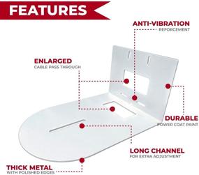 img 3 attached to 📷 Universal Wall Camera Mount for PTZOptics HuddleCamHD Bracket - Compatible with Sony, Panasonic, & More - Complete Hardware for Mounting Small Based Cameras (White)