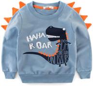 🦖 dinosaur sweatshirts pullover for toddlers – boys' clothing in fashionable hoodies & sweatshirts logo