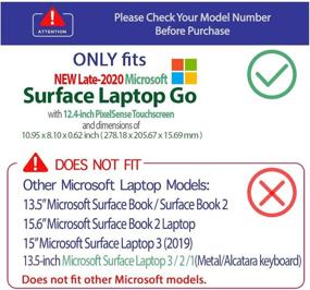 img 3 attached to 📦 mCover Hard Shell Case for 12.4-inch Microsoft Surface Laptop Go (Late 2020) - Clear, Touch Screen Compatible