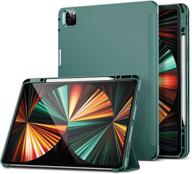esr pencil case for ipad pro 12.9 (2021) with pencil 2 holder, flexible back cover, auto sleep/wake, viewing/writing stand, rebound series - pine green логотип