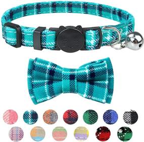 img 4 attached to 🐾 Dynmeow Plaid Pattern Cat and Dog Collars with Bowtie - Adjustable Comfort for Dogs and Cats, Ideal Gifts for Boys and Girls