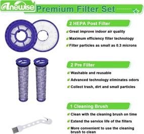 img 1 attached to 🧹 Anewise Filter Kit for Dyson DC41, DC65, DC66, UP13, UP20 Multi Floor, Ball and Animal Vacuum, 2 HEPA Post Filters &amp; 2 Pre Filters, Replaces Part # 920769-01 &amp; 920640-01