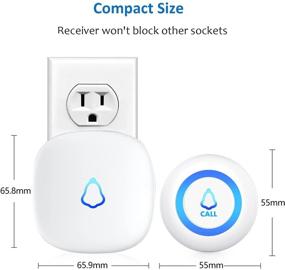 img 2 attached to 🔔 Wireless Caregiver Pager: Monitoring Assistance Products for Elderly Patients, Disabled, and Seniors - 2 Receiver 2 Transmitter - White