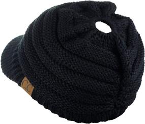 img 1 attached to C C BeanieTail Messy Ponytail Beanie Outdoor Recreation in Hiking & Outdoor Recreation Clothing