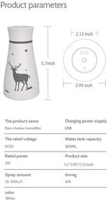 img 1 attached to 🌬️ USB Car Diffuser Humidifier with LED Night Light and Fan - 200ml Portable Air Purifier for Car, Office, Room and Bedroom - Sky Blue Maple Leaf Design