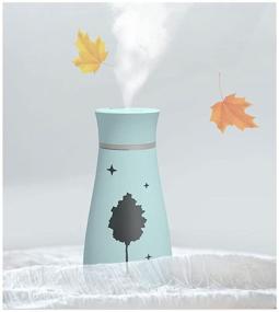 img 4 attached to 🌬️ USB Car Diffuser Humidifier with LED Night Light and Fan - 200ml Portable Air Purifier for Car, Office, Room and Bedroom - Sky Blue Maple Leaf Design