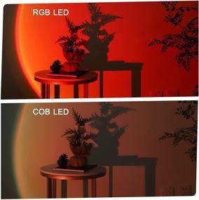 img 1 attached to 🌈 Mdirous Sunset Lamp Projection: 16 Colors Changing LED Lights & 360 Degree Rotation for Stunning Christmas Decorations, Party, and Photography - Rainbow Night Light for Bedroom and Home