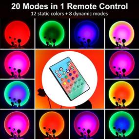 img 3 attached to 🌈 Mdirous Sunset Lamp Projection: 16 Colors Changing LED Lights & 360 Degree Rotation for Stunning Christmas Decorations, Party, and Photography - Rainbow Night Light for Bedroom and Home