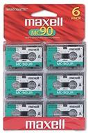 maxell mc90 cassette tapes: high-quality dictation and audio, 90 minute - 6 pack logo