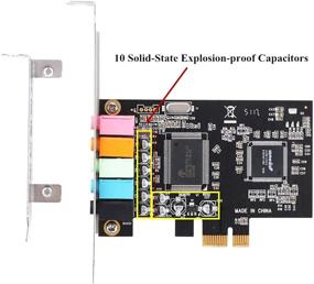 img 2 attached to 🔊 INTEFIRE PCIe Sound Card 5.1 Internal Sound Card for Windows 7 8 - Enhanced Audio Experience with PCI-e Audio Card, 3D Stereo & Low Profile Bracket - CMI8738 Chip - 32/64 Bit (Driver Download Required)