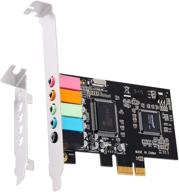 🔊 intefire pcie sound card 5.1 internal sound card for windows 7 8 - enhanced audio experience with pci-e audio card, 3d stereo & low profile bracket - cmi8738 chip - 32/64 bit (driver download required) logo