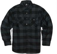 yago men's quilted lining plaid flannel shirt jacket with side pockets - button up design логотип