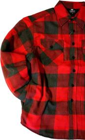 img 1 attached to YAGO Men's Quilted Lining Plaid Flannel Shirt Jacket with Side Pockets - Button Up Design