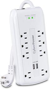 img 1 attached to 💥 CyberPower CSP806U Professional Surge Protector: 8 Outlets, 2 USB Charge Ports, 3000J/125V, 6ft Power Cord - Top-rated for Power Protection!