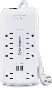 img 3 attached to 💥 CyberPower CSP806U Professional Surge Protector: 8 Outlets, 2 USB Charge Ports, 3000J/125V, 6ft Power Cord - Top-rated for Power Protection!