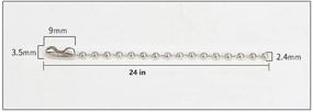 img 3 attached to 💎 Set of 10 Adjustable 24-Inch Long Ball Chain Necklaces with Nickel Plating, 2.4mm Bead Size #3, Antique Metal Bead Steel Chain, Complete with Matching Connectors - Ideal for Jewelry Making