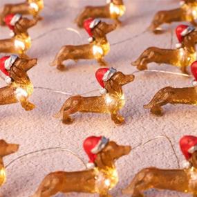 img 2 attached to Impress Life Dachshund String Lights: 10ft 30 LED Twinkle Lights for New Year Party, Christmas, USB/Battery Operated - Pet Themed Decor with Remote Control