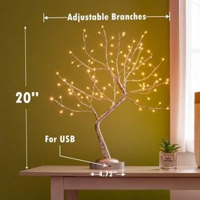 img 2 attached to 🌳 Bonsai Tree Light - LED Tree Lamp with Timer | USB & Battery Operated | Adjustable Branches Artificial Lighted Tree for Home Decoration Christmas - Warm White