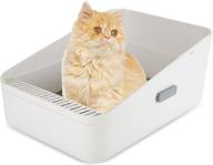 🐱 rizzari enclosed cat litter box: high-sided, anti-splashing design for easy cleaning and assembly - ideal for small cats logo