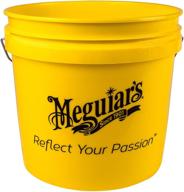 🚗 meguiar's vbucket3.5gal: исключительный желтый ведро для автомойки - упростите ваш опыт автомойки блестящим контейнером для воды и пены - 3.5 галлонов логотип