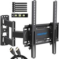 📺 enhance your tv viewing experience with mountup tv wall mount: single stud full motion swivel and tilt for 26-55 inch flat screen/curved tvs, universal articulating bracket with max vesa 400x400mm, holds up to 60lbs logo