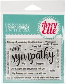 img 1 attached to 💔 Avery Elle Clear Stamp Set 4x3-inch: Multicoloured Acrylic Sympathy Stamps - Review & Best Price!