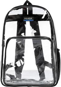 img 4 attached to 🎒 Durable Transparent Security Backpacks: The Perfect Casual Daypack Solution