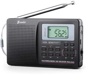 img 4 attached to 📻 Zeadio Portable AM FM Shortwave Radio: Mini Alarm Clock with Sleep Timer & Earphones - Perfect Travel Companion (Black)