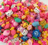 🎨 incredible art mixed lot cartoon and animal resin flatback cute cabochons decoden pieces - 20pc per packet logo