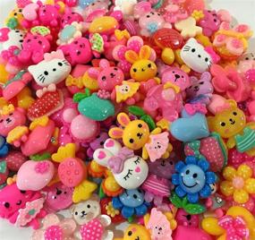 img 4 attached to 🎨 Incredible Art Mixed Lot Cartoon and Animal Resin Flatback Cute Cabochons Decoden Pieces - 20PC per Packet