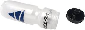 img 3 attached to Vetra Sports Squeeze Water Bottle: Leakproof Valve Hydration 💧 for Running, Cycling, Soccer & More - 22 oz Clear/Black/Blue