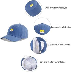 img 1 attached to Durio Toddler Baseball Adjustable Plain Boys' Accessories