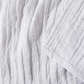 img 1 attached to 🛏️ Dawson Star 3-Layer Pre-Washed Gauze Blanket - Lightweight, Soft, and Breathable 100% Cotton (King Size, White)