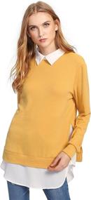 img 4 attached to Romwe Womens Classic Pullover Sweatshirt Outdoor Recreation for Hiking & Outdoor Recreation Clothing