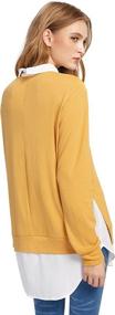 img 3 attached to Romwe Womens Classic Pullover Sweatshirt Outdoor Recreation for Hiking & Outdoor Recreation Clothing
