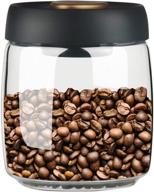 ☕️ goodsam coffee canister - vacuum seal glass storage container for coffee and food, bpa-free jar 27oz (black) логотип