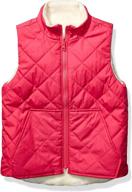 spotted zebra girls' reversible plush vest: warm & stylish outerwear for girls логотип