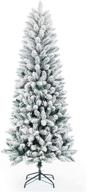 🎄 snow flocked unlit classic pencil christmas tree: available in 5/6/7ft sizes логотип