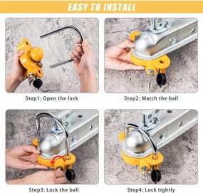 img 2 attached to 🔒 Secure Your Trailer with Eleven Guns Trailer Hitch Lock - Includes 2 Keys and Fits Multiple Coupler Sizes