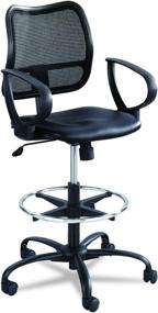 img 3 attached to 🪑 Safco Products Vue Mesh Extended-Height Ergonomic Chair in Black Vinyl