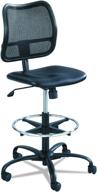 🪑 safco products vue mesh extended-height ergonomic chair in black vinyl logo