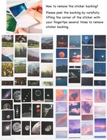 img 2 attached to 🌄 120-Piece Landscape Nature Stickers Set: Mountain Forest, Sky, Clouds, Galaxy, Moon Phase, and Sunset - Perfect for Art Journaling, Scrapbooking, Planning, DIY Crafts, & More!