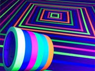 🌈 enhance glow and visibility! greyparrot tape uv tape blacklight reactive: 6 pack, 6 colors, 33ft per roll, fluorescent cloth tape, glows in the dark under uv black light logo